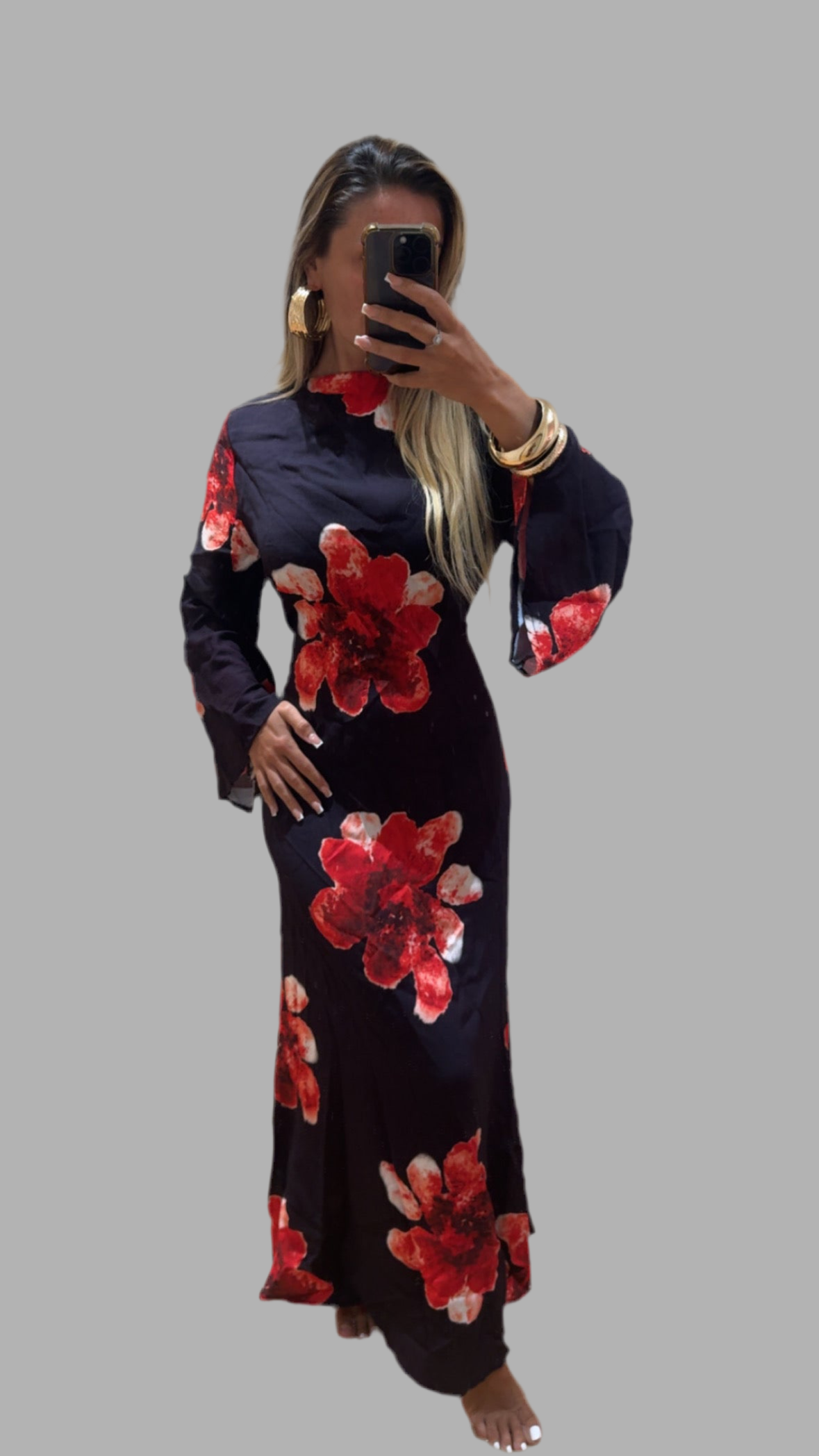 Flower Print Maxi Dress