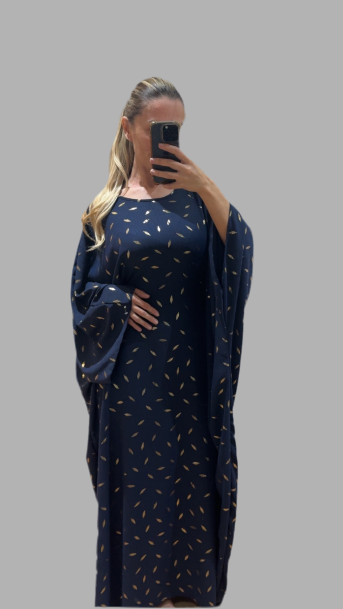 Gold Leaf Butterfly Abaya
