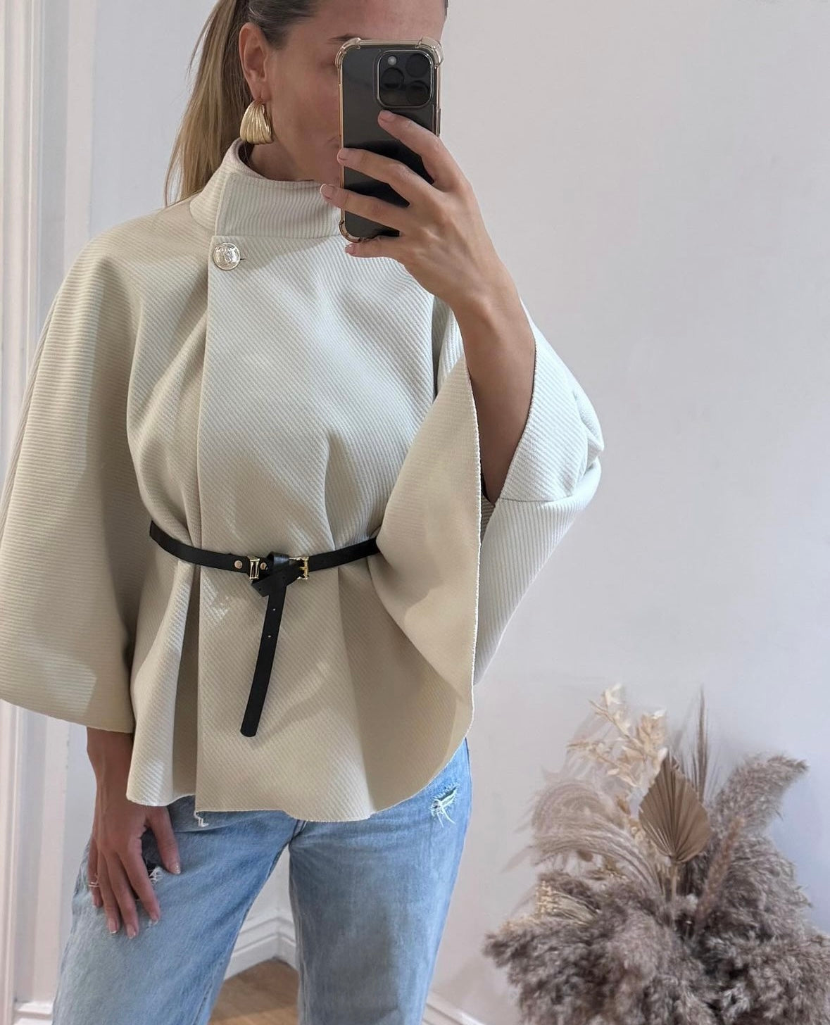 Belted Cape Jacket