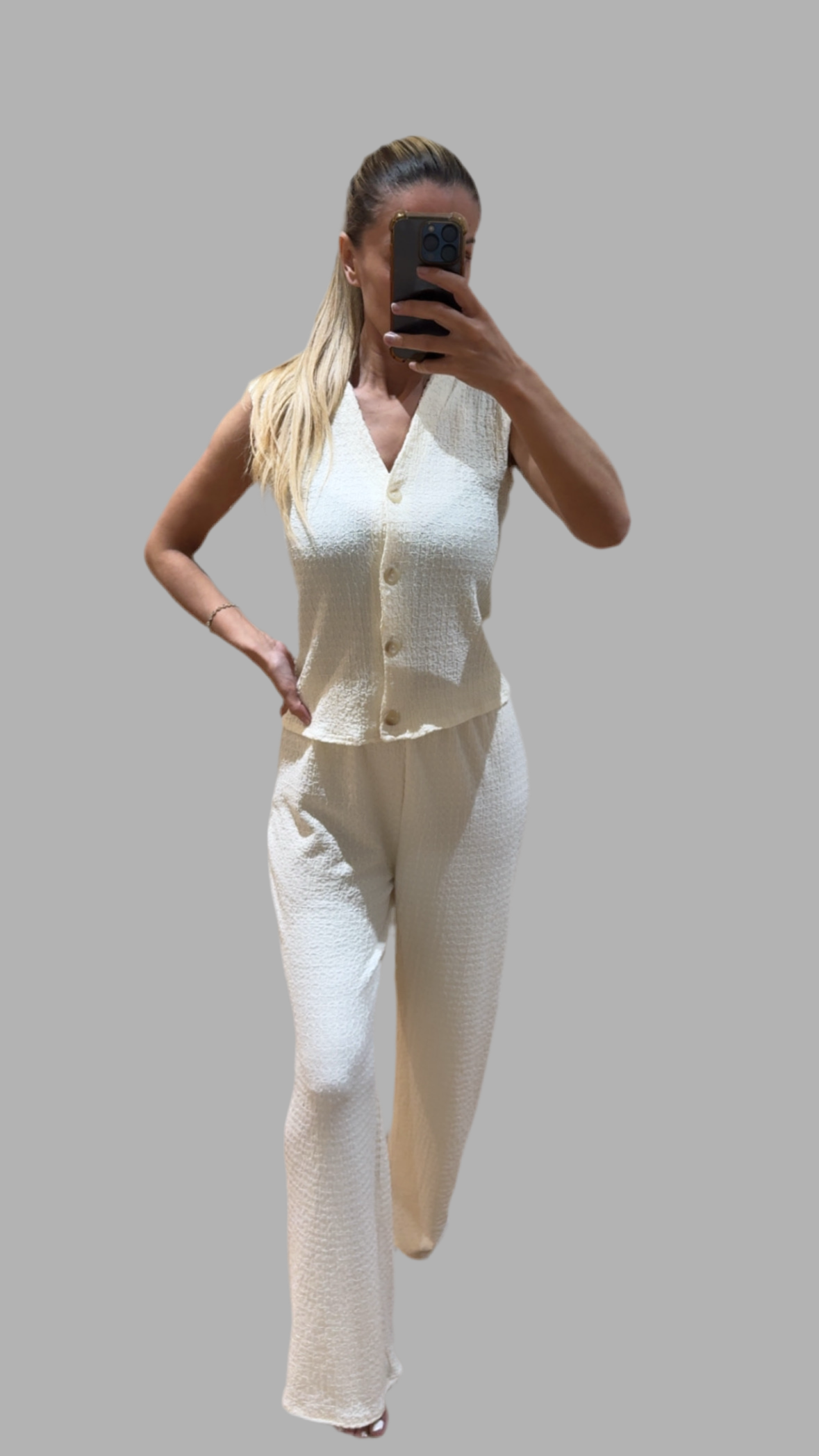 Sleeveless Waffle Co-Ord