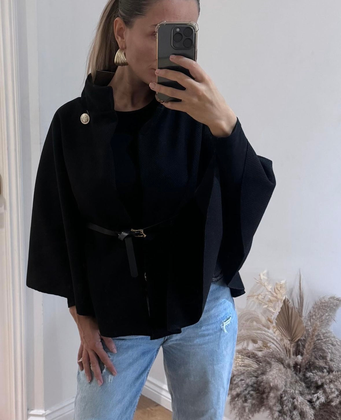 Belted Cape Jacket