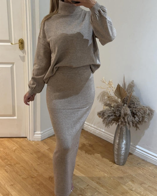 Knitted Skirt & Jumper Co-Ord