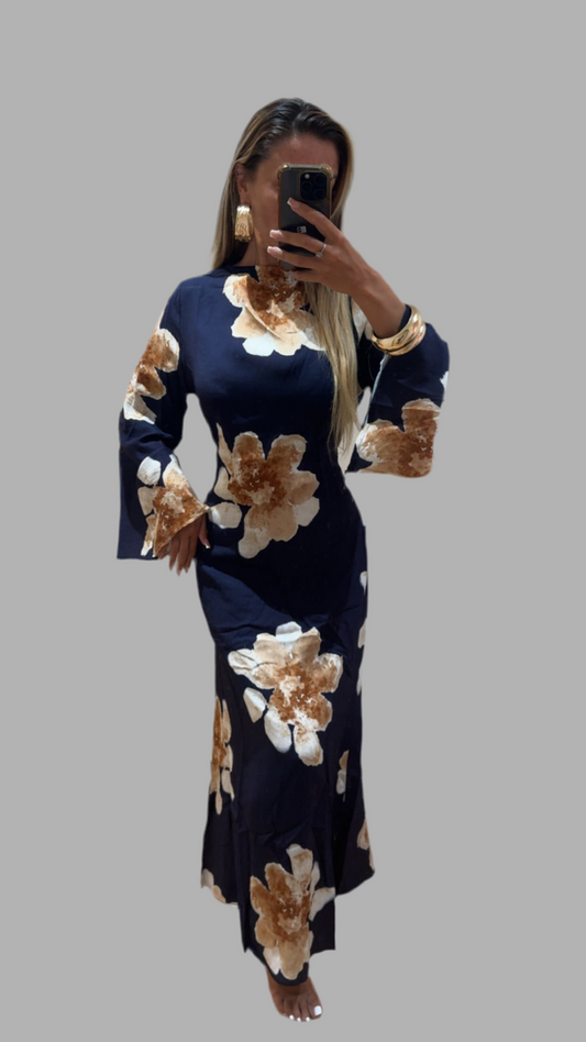 Flower Print Maxi Dress