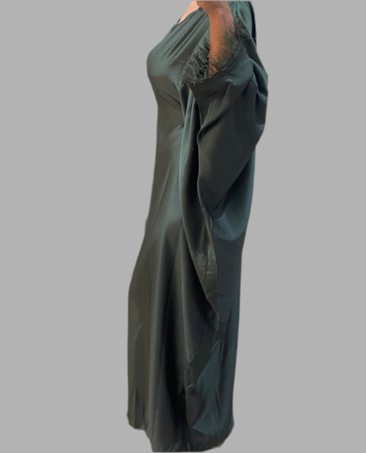 Feather Sleeve Abaya